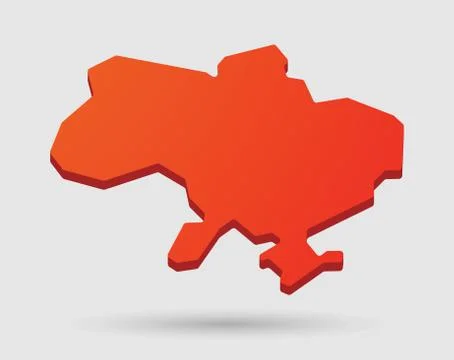 Ukraine map Illustrazione stock