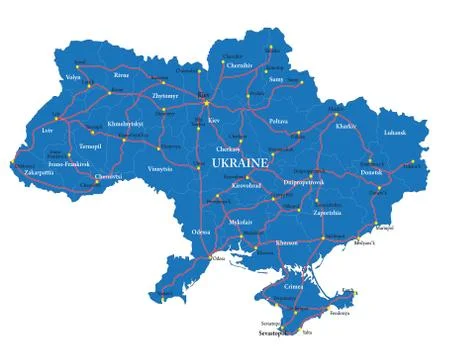 Ukraine map Stock Illustration