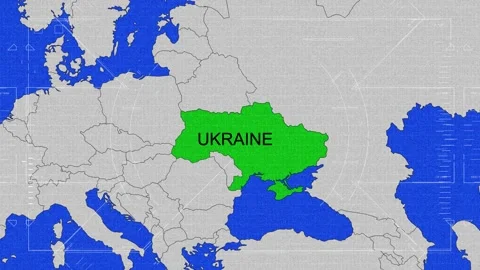 Ukraine Map New Style Stock Footage 318660944