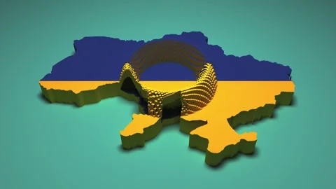 Ukraine Map - Ripple Effect Stock Footage 330539668