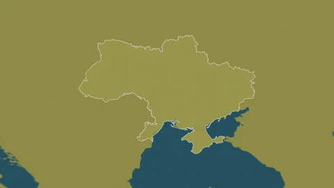 Ukraine map - solid. Border. Pattern. Labels Stock Footage 178492315