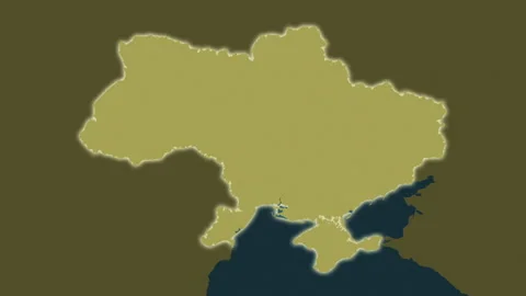 Ukraine map - solid. Glow. Pattern. Labels Stock Footage 178492264