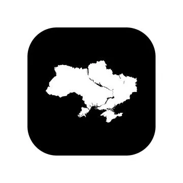 Ukraine map symbol icon. Stock Illustration