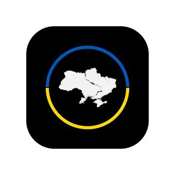 Ukraine map symbol icon. Stock Illustration