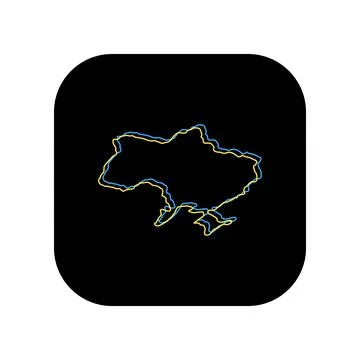 Ukraine map symbol icon. Stock Illustration