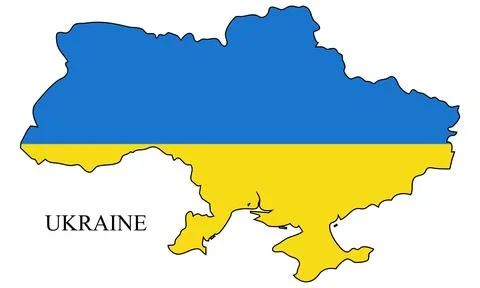 Ukraine map vector illustration. Global economy. Illustrazione stock