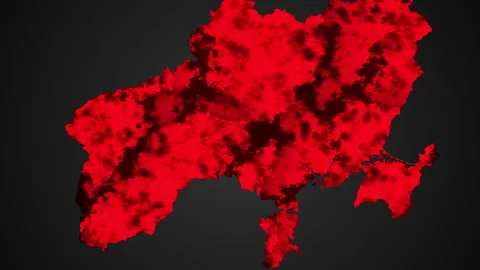 Ukraine map. War between Ukraine and Russia. Military conflict. Видео 171605841