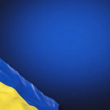 Ukraine - national flag and gradient background - square format - 3D illust.. Illustrazione stock