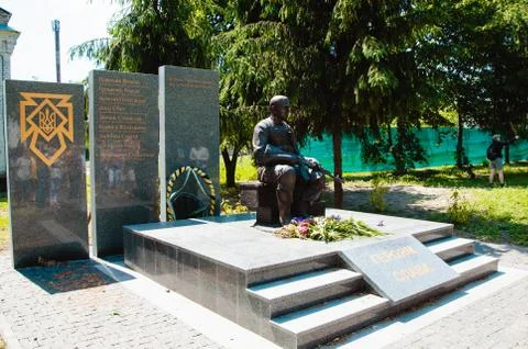 Ukraine, Pereyaslav-Khmelnytsky, May, 2019. Monument to soldiers of Pereyasla Stock Photos