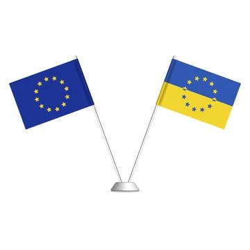Ukraine progress to join the European Union, vector illustration. 스톡 일러스트