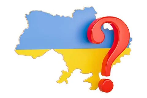 Ukraine Question concept, 3D rendering Ukraine Question concept, 3D render... 库存照片