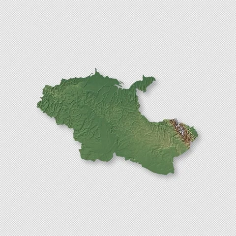 Ukraine Rotating 3D Relief Map Seamless Loop, Alpha Channel 4K 스톡 동영상 340697488