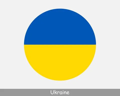 Ukraine Round Flag Stock Illustration