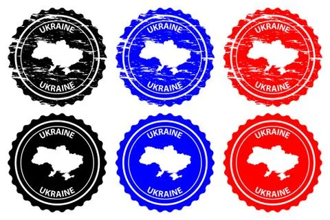 Ukraine rubber stamp Stock Illustration