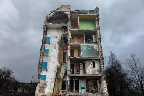 Ukraine. Scars of war. Stock Photos