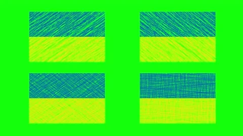 Ukraine Scribble Animation on Green Screen Background. Looping seamless ani.. Stock Footage 241644463