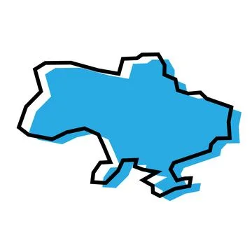 Ukraine simplified vector map Stock Illustration