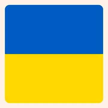Ukraine square flag button, social media communication sign, business icon. Stock Illustration