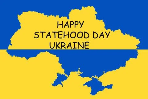 Ukraine Statehood Day vector template for greeting cards and social media posts. Stock Illustration