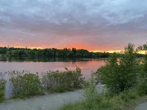 Ukraine sunset Stock Photos