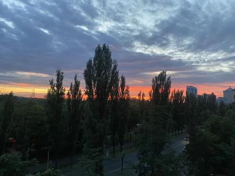 Ukraine sunset2 Stock Photos