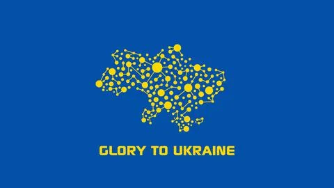 Ukraine Tech Map with copy space. Network connectivity concept. Illustrazione stock