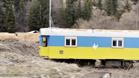 Ukraine train Stock Footage 251161799