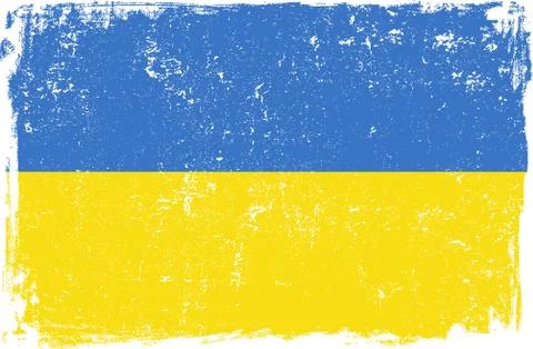Ukraine Vector Flag on White Stock Illustration