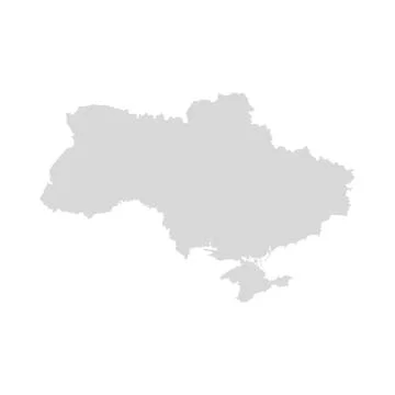 Ukraine vector map design. Ukraine country region shape map Kiev isolated border Illustrazione stock