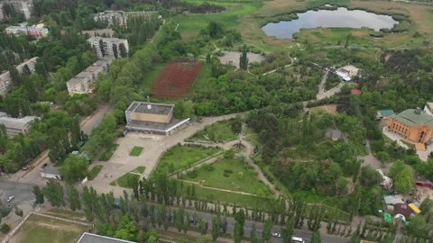 Ukraine view with lake Stock Footage 288503583