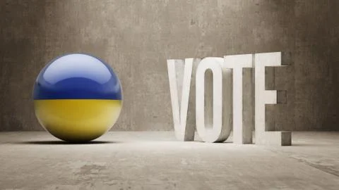 Ukraine. Vote Concept. Stock Illustration