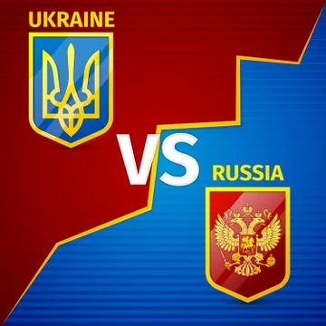 Ukraine vs russia Stock Illustration
