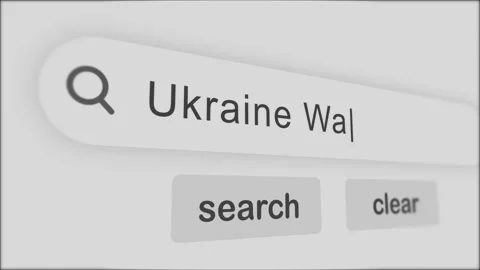 Ukraine war Search Bar Video stock 175249695