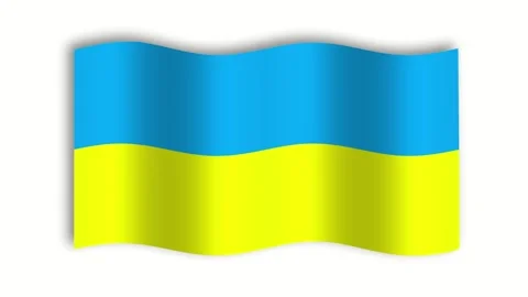 Ukraine waving flag animation on white and green background Stock Footage 251460041