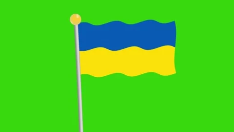 Ukraine waving flag	 Video stock 259415228