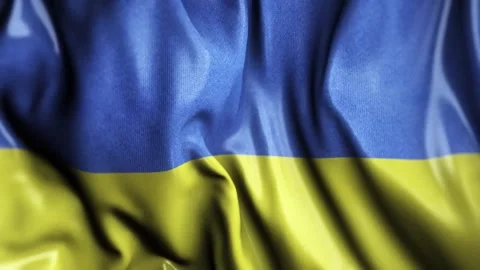 Ukraine WAVING FLAG Stock Footage 321019729