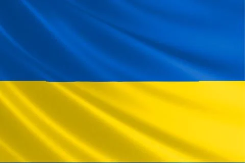 UKRAINE Wavy FlagA Stock Illustration