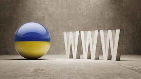 Ukraine. WWW Concept. Stock Illustration