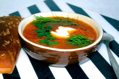 Ukrainian borsch. Stock Photos