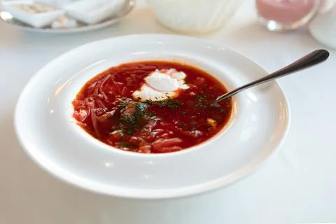 Ukrainian borsch Stock Photos
