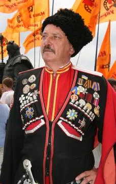 Ukrainian cossack general Stock Photos