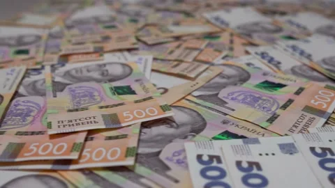 Ukrainian currency Stock Footage 236295251