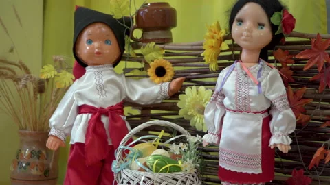 Ukrainian dolls Stock Footage 172009136
