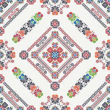 Ukrainian ebroidery pattern Stock Illustration