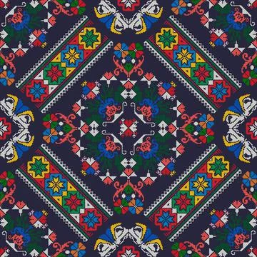 Ukrainian ebroidery pattern Stock Illustration