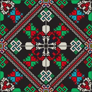 Ukrainian ebroidery pattern Illustrazione stock