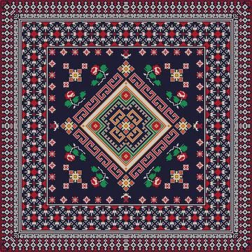 Ukrainian ebroidery pattern Stockillustratie