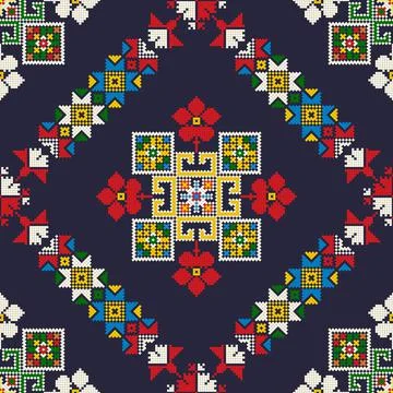 Ukrainian ebroidery pattern Stock Illustration