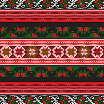 Ukrainian ebroidery pattern Illustrazione stock