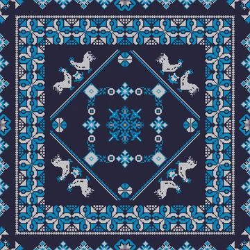 Ukrainian ebroidery pattern Illustrazione stock